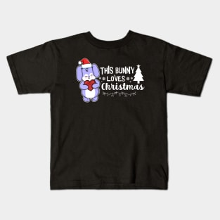 This Bunny Loves Christmas Kids T-Shirt